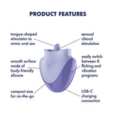 Satisfyer Tongue Dancer Rechargeable Flicking Stimulator Clit Ticklers and Pulsators